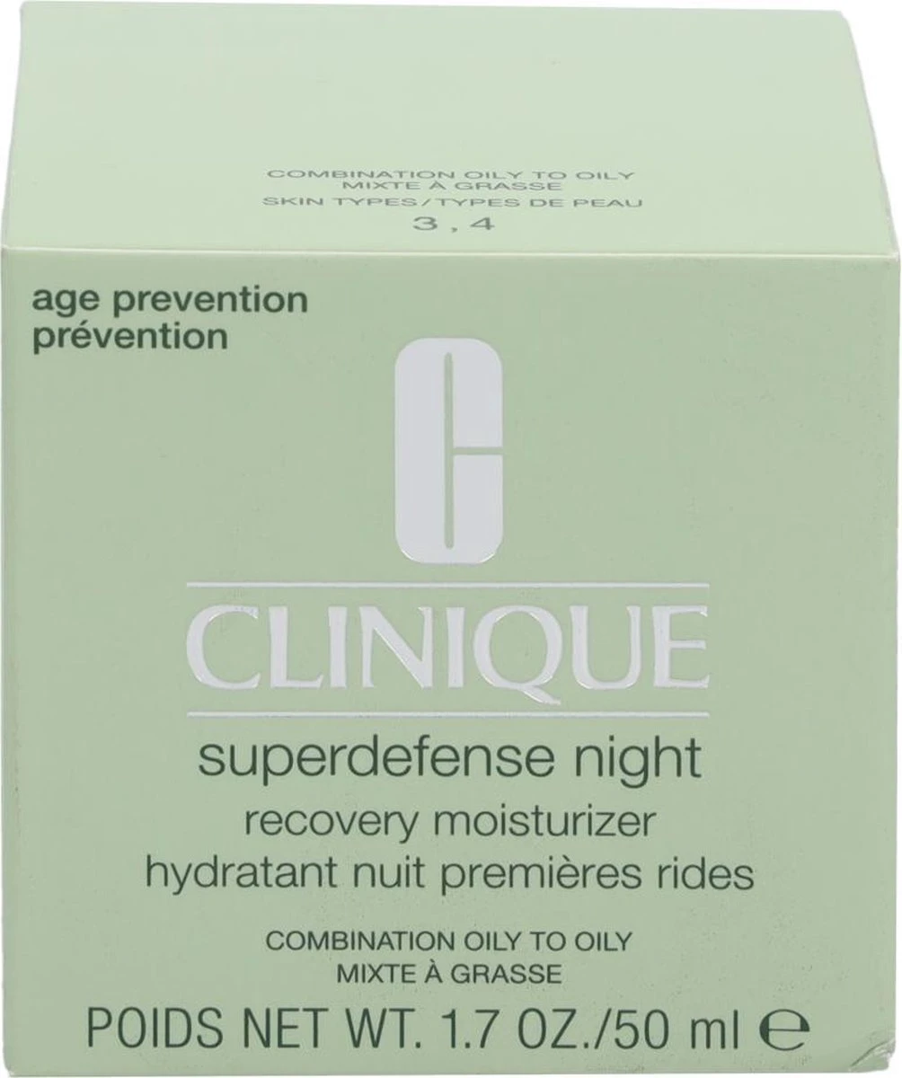 Clinique Superdefense Night Recovery Moisturizer Nachtcrème - 50 Ml - Vette Huid 6 Clinique Superdefense Night Recovery Moisturizer Nachtcrème - 50 Ml - Vette Huid - Afbeelding 6