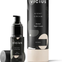 Vicius® - Nachtcrème Voor Vrouwen - Retinol - Anti Rimpel Crème - Hydraterende Gezichtscrème - 50ml