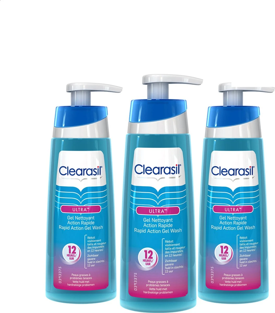 Clearasil Wasgel Ultra Gel Wash 200ml X3 2 Clearasil Wasgel Ultra Gel Wash 200ml X3 - Afbeelding 2