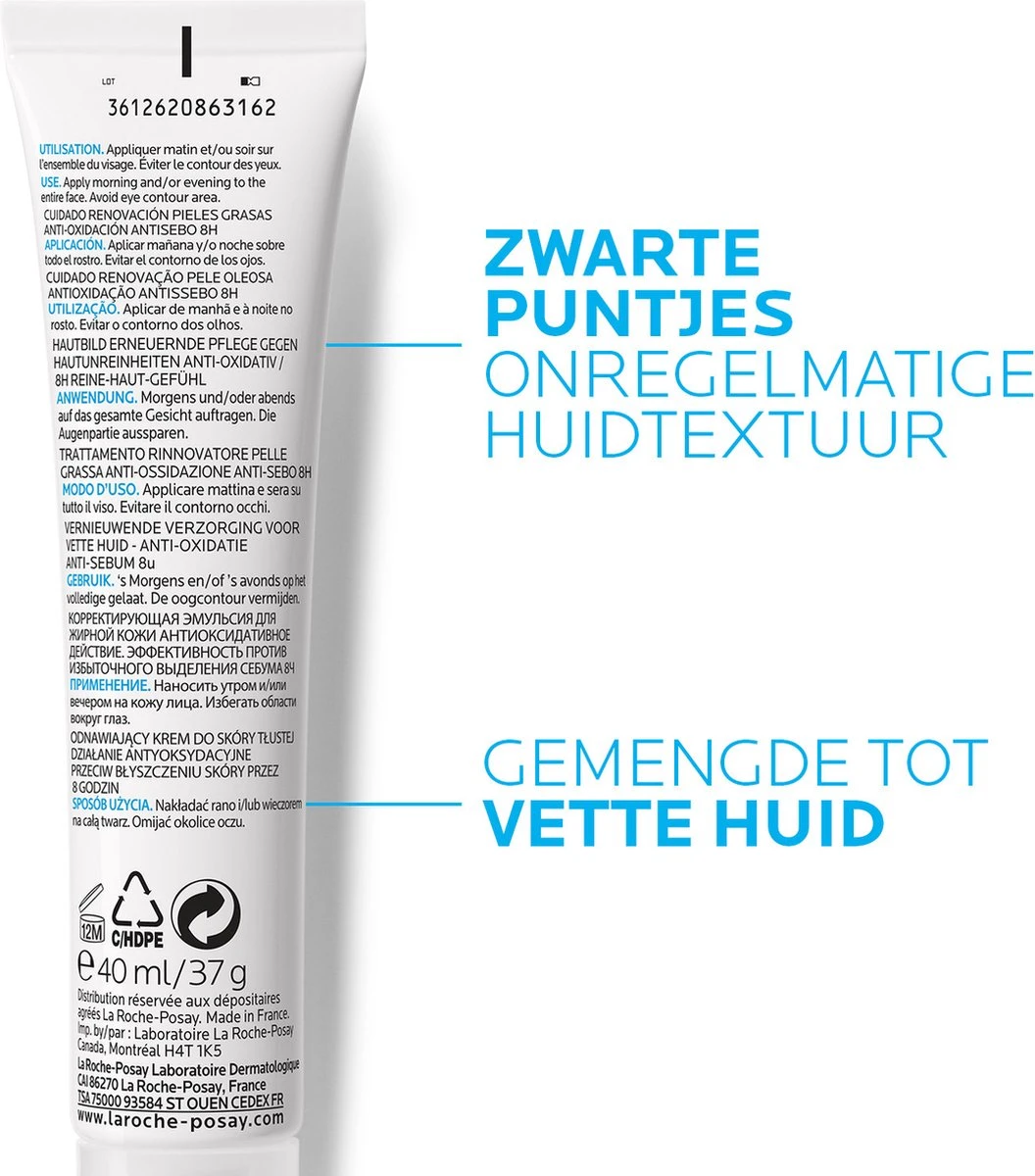 La Roche-Posay Effaclar K+ Dagcrème - 30ml 10 La Roche-Posay Effaclar K+ Dagcrème - 30ml - Afbeelding 10
