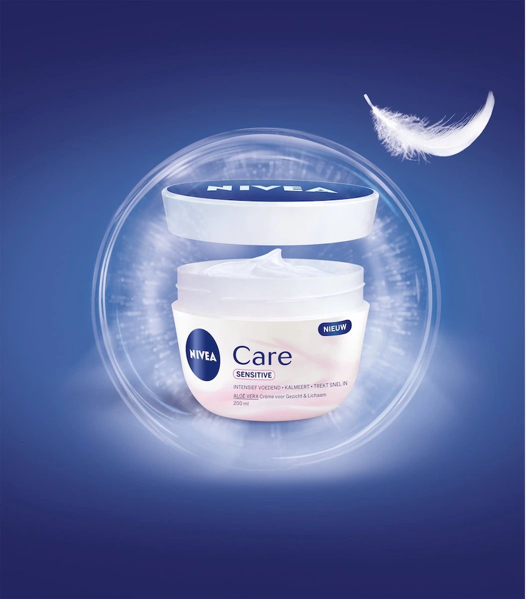 NIVEA Care Sensitive Crème - Voor Gezicht & Lichaam - 200 Ml 3 NIVEA Care Sensitive Crème - Voor Gezicht & Lichaam - 200 Ml - Afbeelding 3