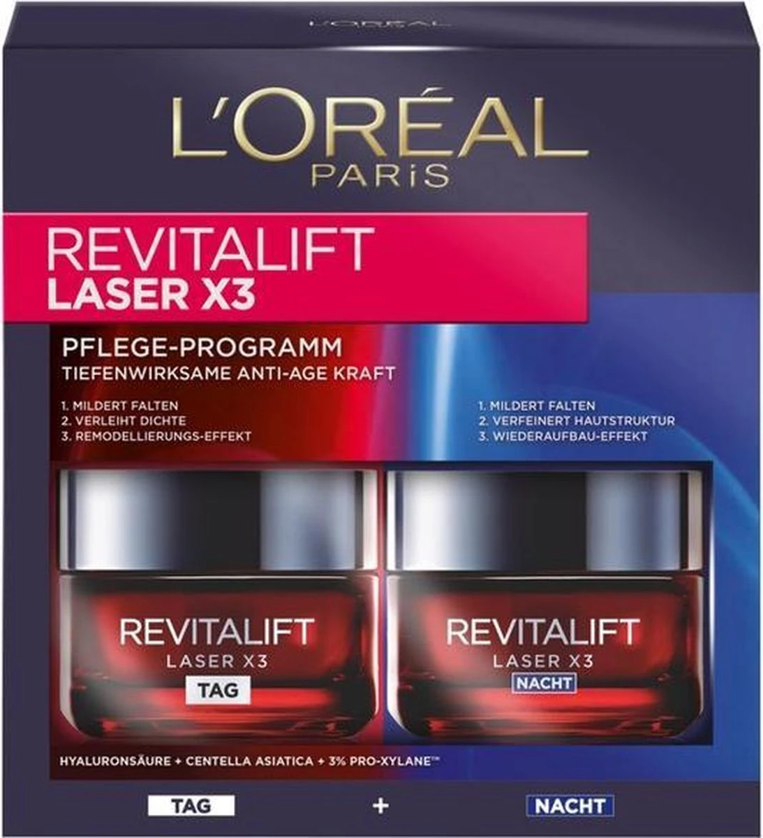 L'Oréal Paris Revitalift Laser X3 - Dag En Nacht Creme Anti-rimpel DUO Pack 1 L'Oréal Paris Revitalift Laser X3 - Dag En Nacht Creme Anti-rimpel DUO Pack