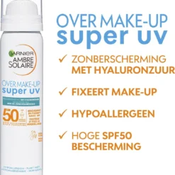 Garnier Ambre Solaire Over Make-up Super UV Zonnebrand SPF 50 - 75ml -Zacht Huid Verkoop 1104x1200 3