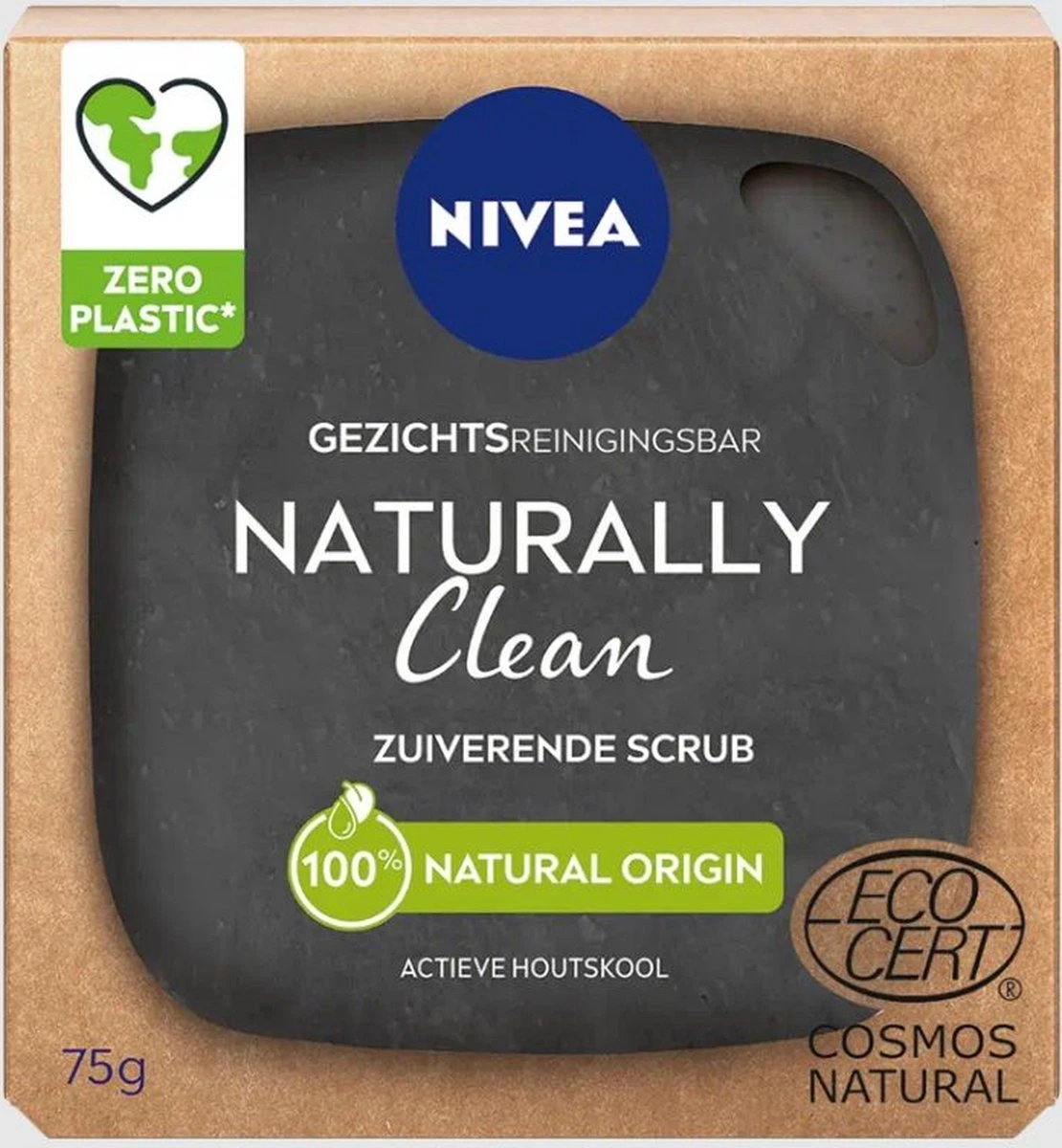 NIVEA Naturally Clean Face Bar Zuiverende Scrub 75 Gr 7 NIVEA Naturally Clean Face Bar Zuiverende Scrub 75 Gr - Afbeelding 7