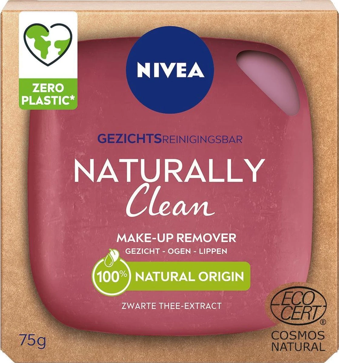NIVEA Naturally Clean Face Bar Make Up Remover 75 Gr 2 NIVEA Naturally Clean Face Bar Make Up Remover 75 Gr - Afbeelding 2