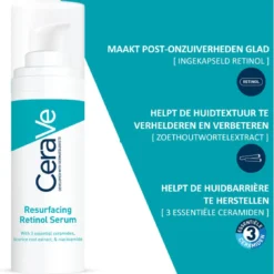 CeraVe Resurfacing Retinol Serum - 30ml - Voor Onzuivere Huid Met Neiging Tot Acne -Zacht Huid Verkoop 1119x1200 8