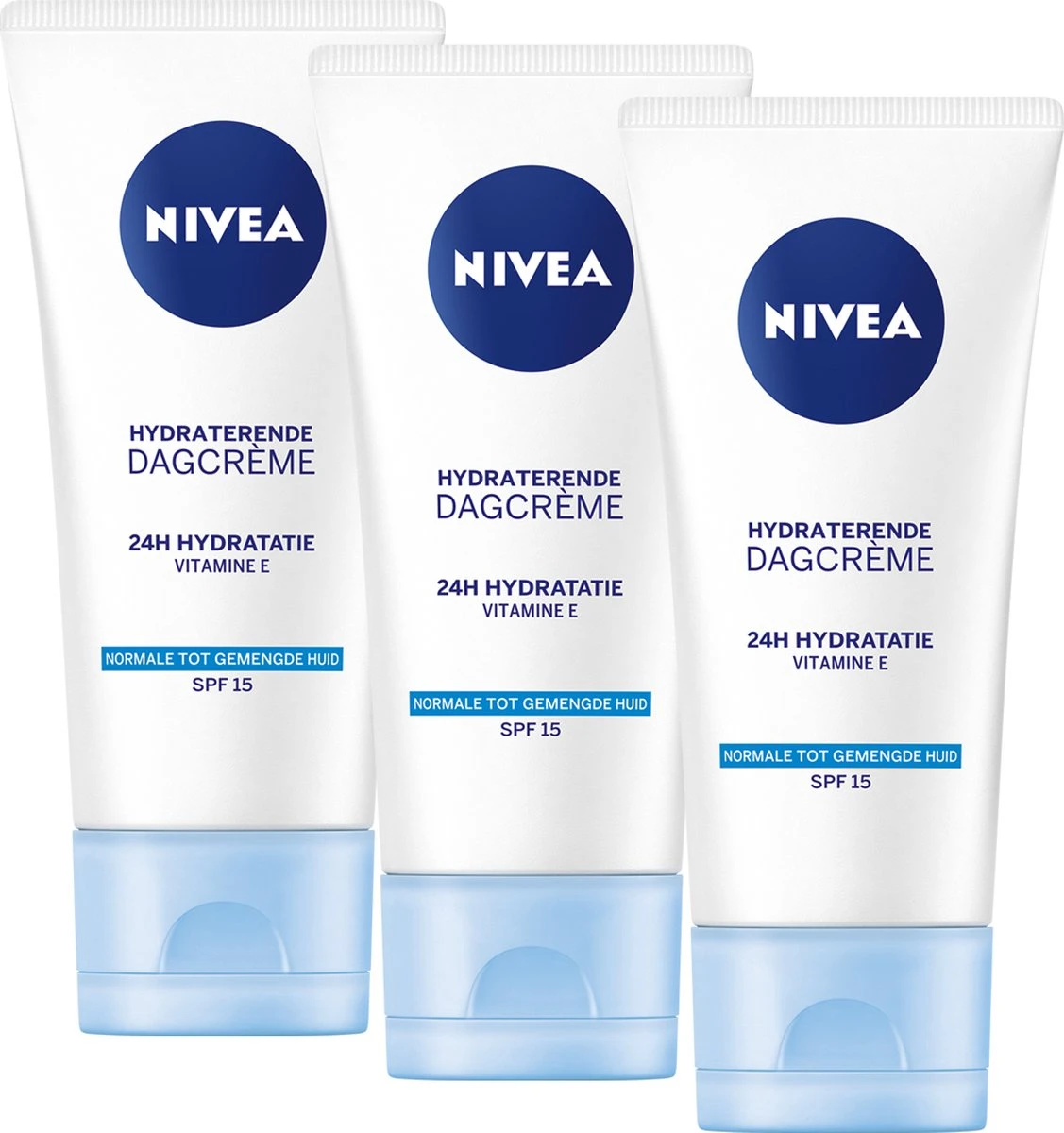 NIVEA Essentials Hydraterende Dagcrème - SPF 15 - 3 X 50ml 1 NIVEA Essentials Hydraterende Dagcrème - SPF 15 - 3 X 50ml