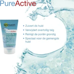 Garnier Skinactive PureActive Reinigingsgel Anti-Mee-Eters - 150ml -Zacht Huid Verkoop 1143x1200 2