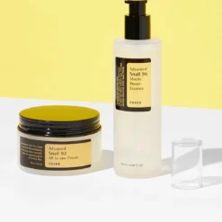 COSRX Combi Set: Advanced Snail 92 All In One Cream 100ml (1) & Advanced Snail 96 Mucin Power Essence 100ml (1) - Snail Collection COSRX - Korean Beauty - Award Winning - Ordinary Skincare Routine - Glowy Radiant & Hydrating - Gezichtsverzorgingset -Zacht Huid Verkoop 1162x1200 1