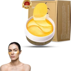 Collageen Oogmasker Luxovita - Wallen Wegwerken/Donkere Kringen/Rimpels - Hydraterend - 24k Goud Oog Masker - Eye Pads - Gel Oogmaskers - 60 Stuks