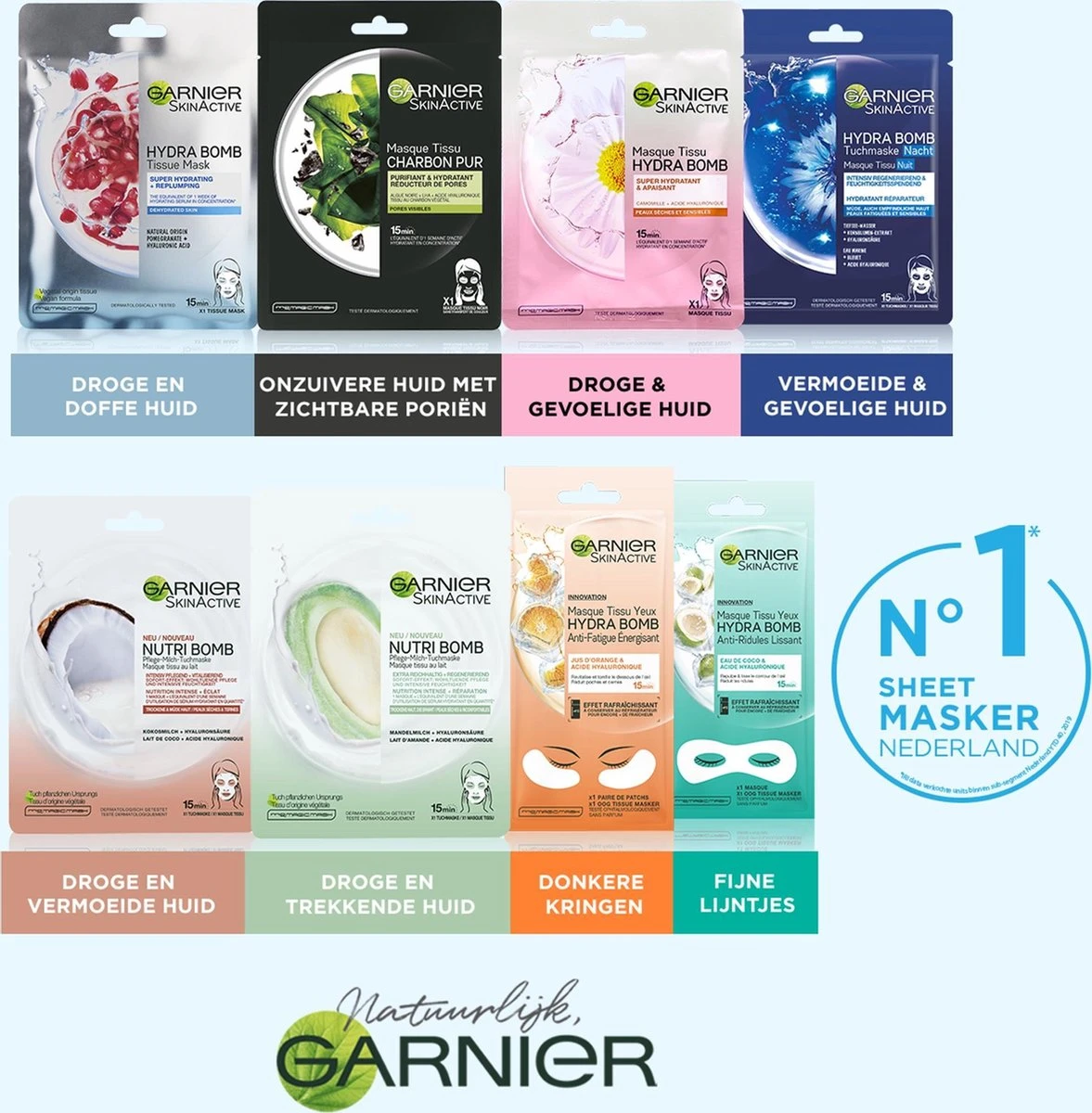 Garnier SkinActive - Hydra Bomb Sheet Masker Met Granaatappel - Gezichtsmasker - 20 Stuks - Voordeelverpakking 10 Garnier SkinActive - Hydra Bomb Sheet Masker Met Granaatappel - Gezichtsmasker - 20 Stuks - Voordeelverpakking - Afbeelding 10