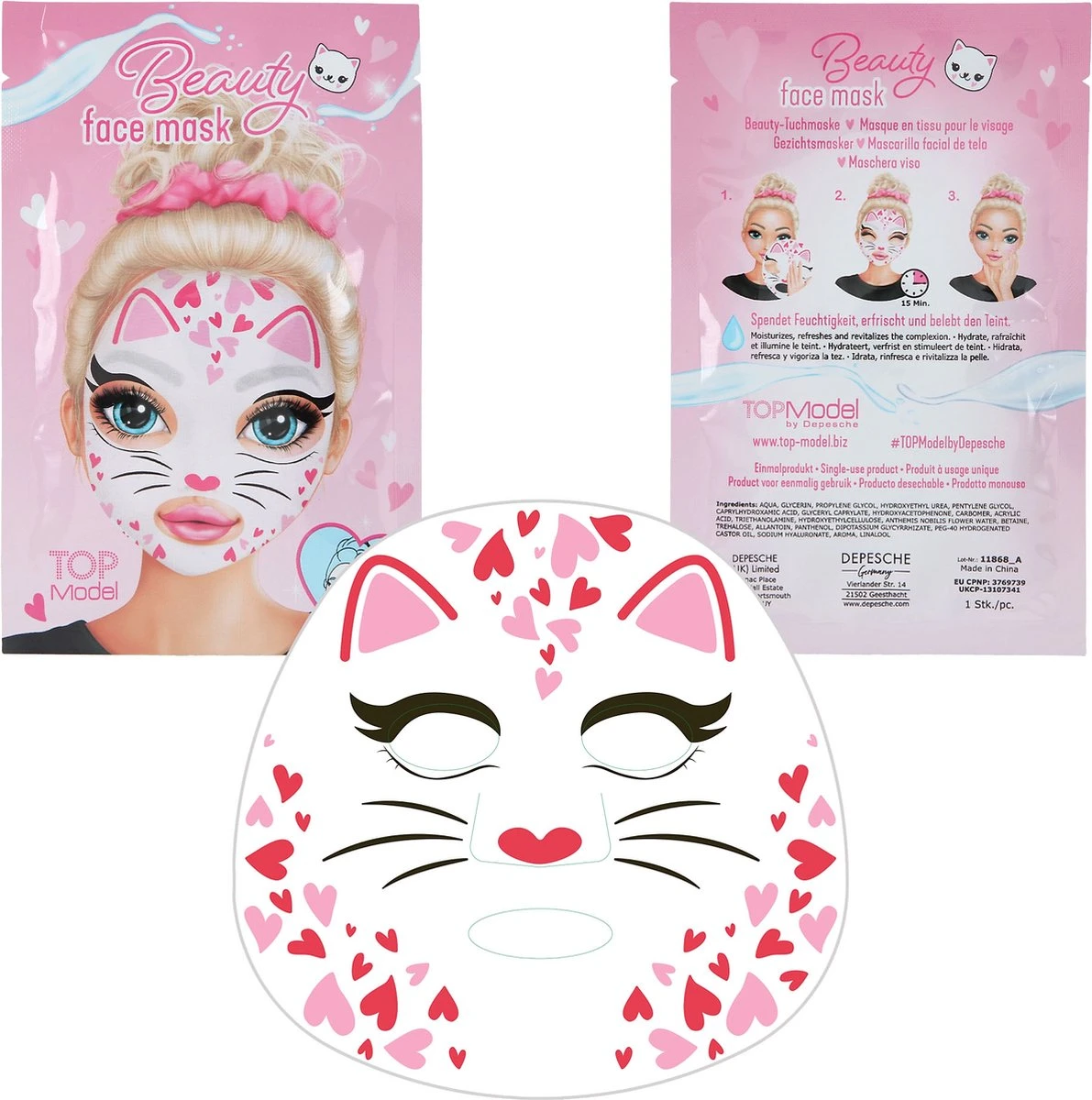 Depesche TOPModel Beauty Gezichtsmasker BEAUTY GIRL 3 Depesche TOPModel Beauty Gezichtsmasker BEAUTY GIRL - Afbeelding 3