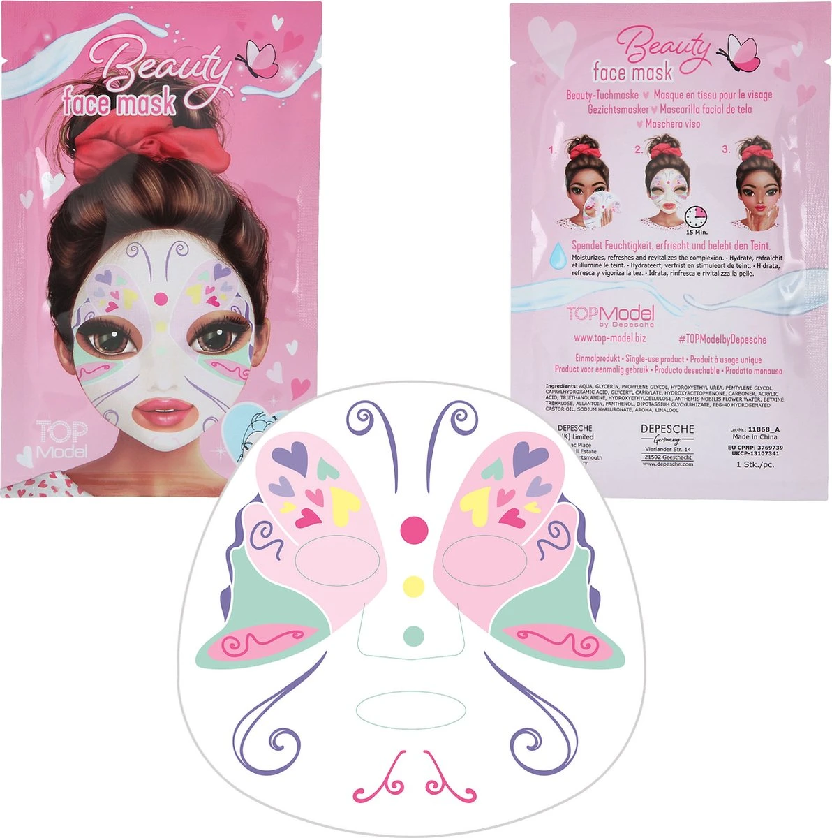 Depesche TOPModel Beauty Gezichtsmasker BEAUTY GIRL 1 Depesche TOPModel Beauty Gezichtsmasker BEAUTY GIRL