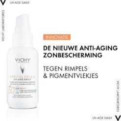 Vichy Capital Soleil UV-Age - Dagelijkse Zonnebrand Voor Het Gezicht - SPF50+ Getint - 40ml -Zacht Huid Verkoop 1192x1200 7
