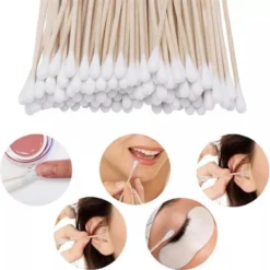 Merkloos Wattenstaafjes Hout - Bamboe - 4 X 100 Stuks -Zacht Huid Verkoop 1196x1200 10