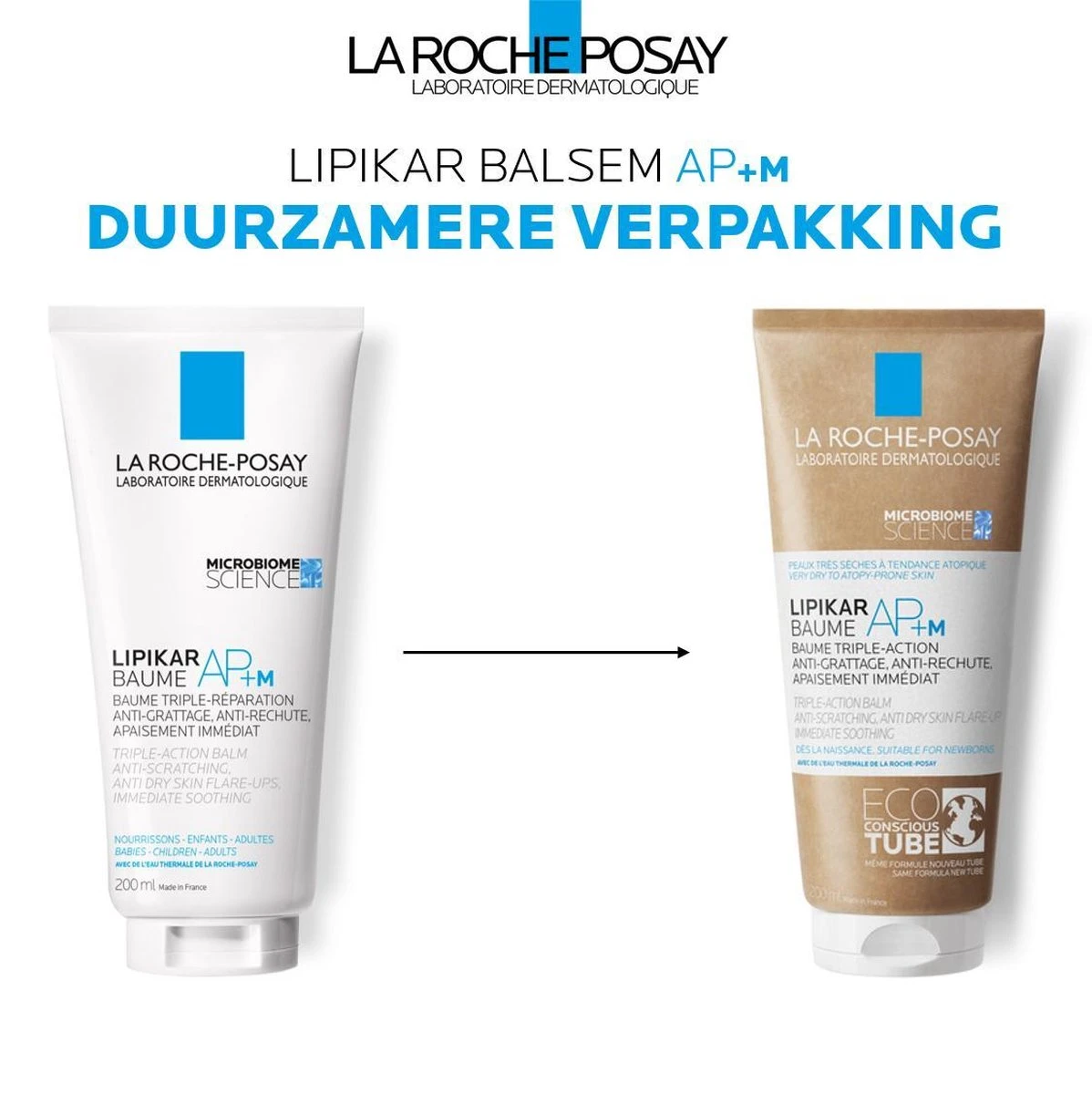 La Roche-Posay - Lipikar Balsem AP+M ECO-tube - Voor Droge Tot Zeer Droge Huid - 200ml 2 La Roche-Posay - Lipikar Balsem AP+M ECO-tube - Voor Droge Tot Zeer Droge Huid - 200ml - Afbeelding 2