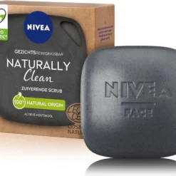 Zacht Huid Verkoop 8 NIVEA Naturally Clean Face Bar Zuiverende Scrub 75 Gr