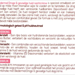 Biodermal Nachtcrème Droge & Gevoelige Huid - Hydrateert En Herstelt - 50ml 9 Biodermal Nachtcrème Droge & Gevoelige Huid - Hydrateert En Herstelt - 50ml -Zacht Huid Verkoop 1200x1026 6