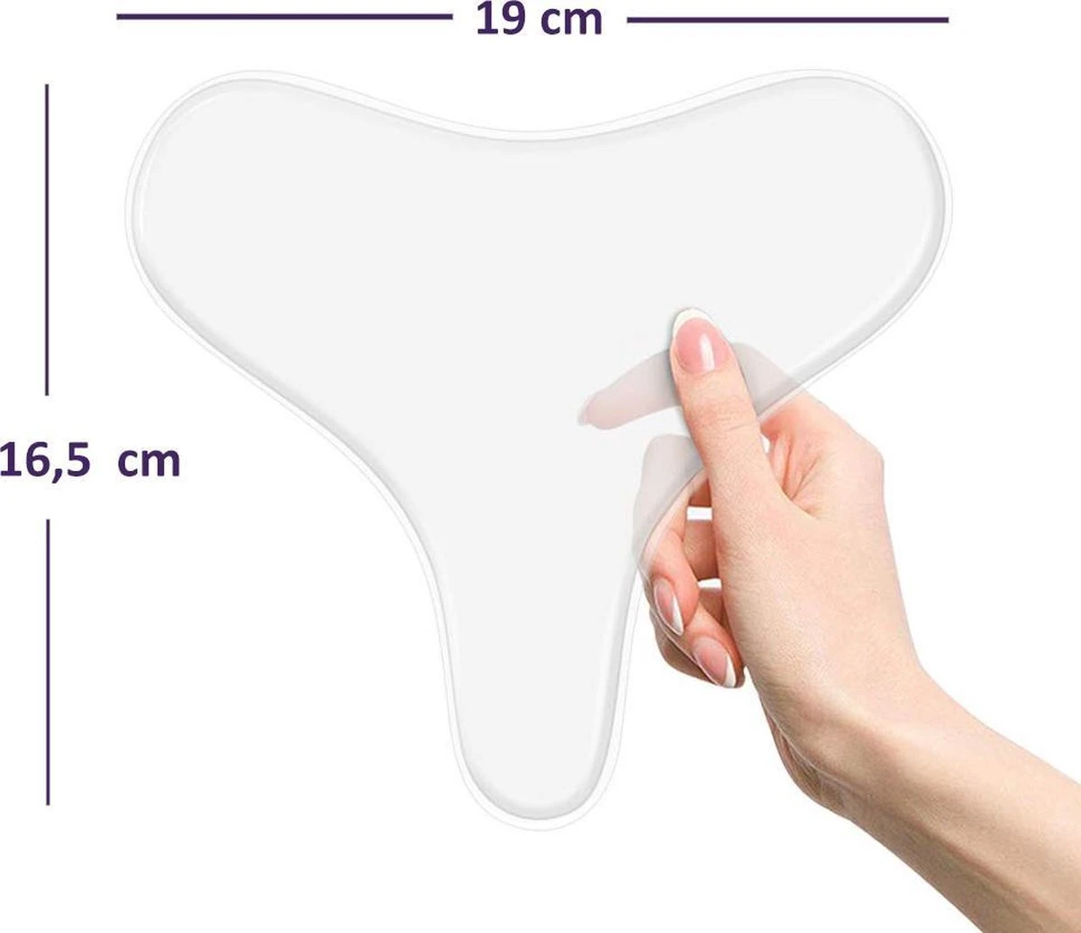 Simia™ Anti Rimpel Beauty Pads - Decolleté Large T Shape Set (2 Stuks) - Herbruikbaar Anti Aging Siliconen Pad Tegen Lijntjes En Slaaprimpels 2 Simia™ Anti Rimpel Beauty Pads - Decolleté Large T Shape Set (2 Stuks) - Herbruikbaar Anti Aging Siliconen Pad Tegen Lijntjes En Slaaprimpels - Afbeelding 2