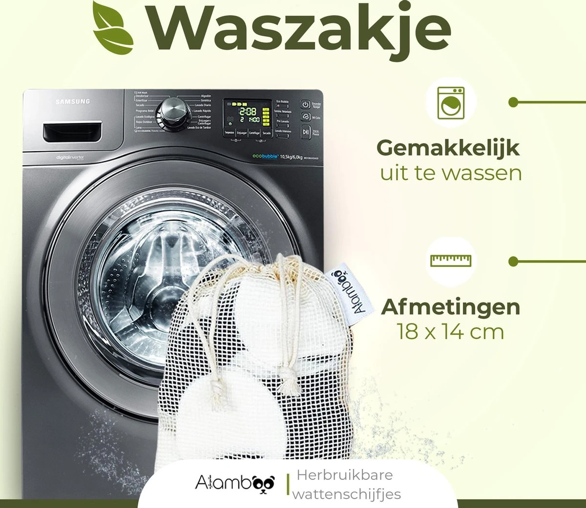 16x Herbruikbare Wattenschijfjes - Wasbare Zachte Wattenschijfjes - Duurzame & Biologische - Inclusief Waszakje 6 16x Herbruikbare Wattenschijfjes - Wasbare Zachte Wattenschijfjes - Duurzame & Biologische - Inclusief Waszakje - Afbeelding 6