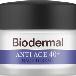 Biodermal Anti Age Nachtcrème 40+ - Nachtcrème Met Niacinamide & Peptide - Herstelt De Huidconditie En Verstevigt - 50ml