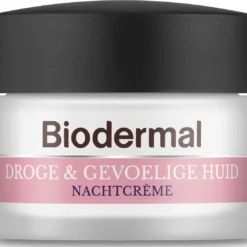 Biodermal Nachtcrème Droge & Gevoelige Huid - Hydrateert En Herstelt - 50ml