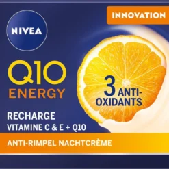 NIVEA Q10plusC Energy Vitamine C & E + Q10 Nachtcrème - 50ml -Zacht Huid Verkoop 1200x1107 5