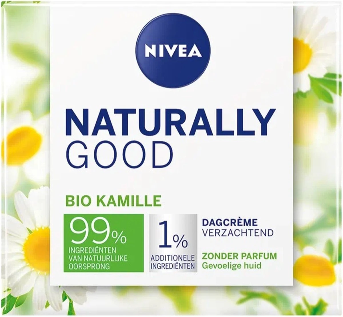 Nivea Naturally Good Dagcrème Gevoelige Huid - 50 Ml - Met Bio Kamille 12 Nivea Naturally Good Dagcrème Gevoelige Huid - 50 Ml - Met Bio Kamille - Afbeelding 12