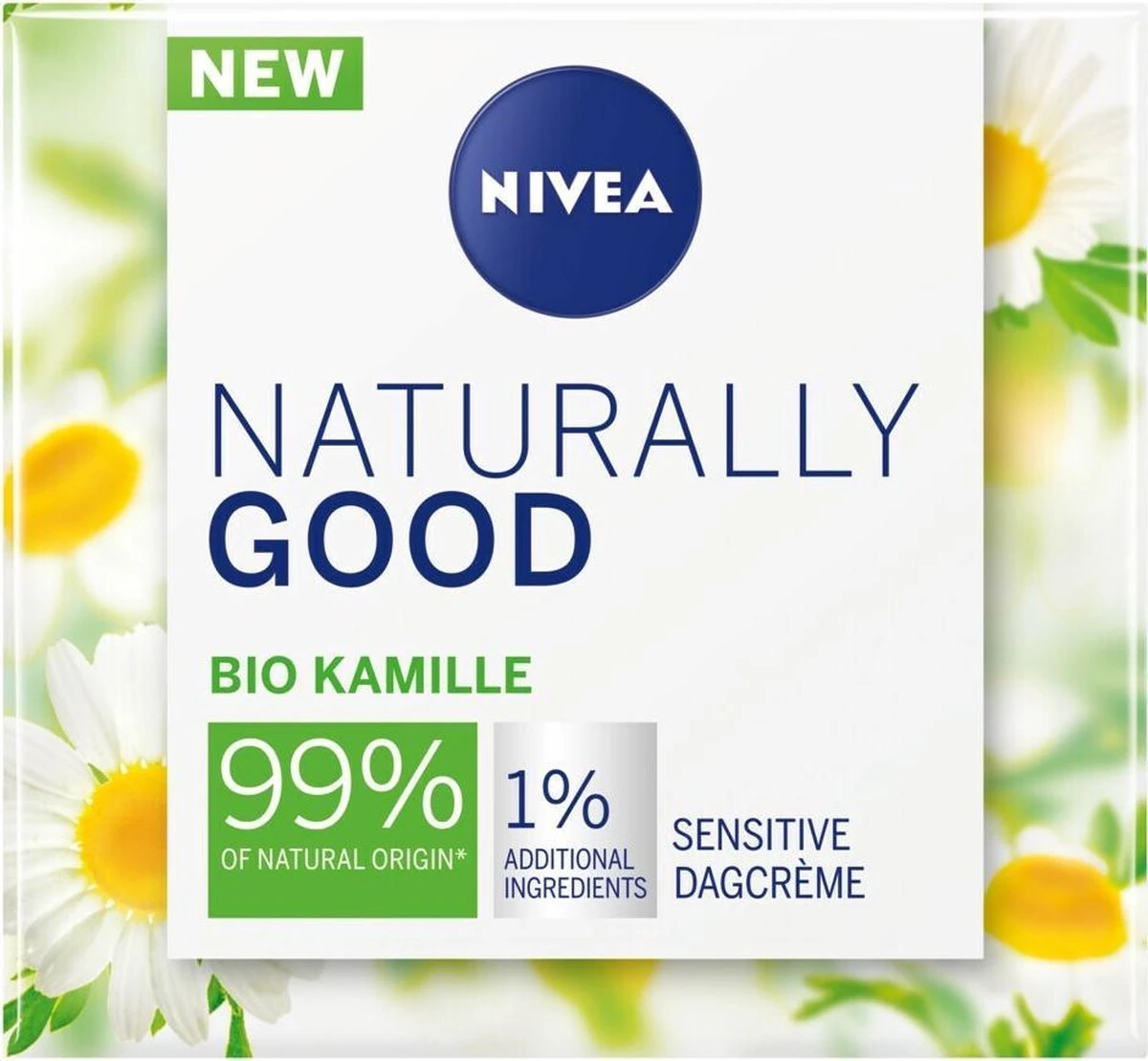 Nivea Naturally Good Dagcrème Gevoelige Huid - 50 Ml - Met Bio Kamille 3 Nivea Naturally Good Dagcrème Gevoelige Huid - 50 Ml - Met Bio Kamille - Afbeelding 3