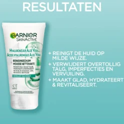 Garnier SkinActive Hyaluronzuur Aloë Vera Gezichtsreinigingsschuim 150 Ml -Zacht Huid Verkoop 1200x1118 4