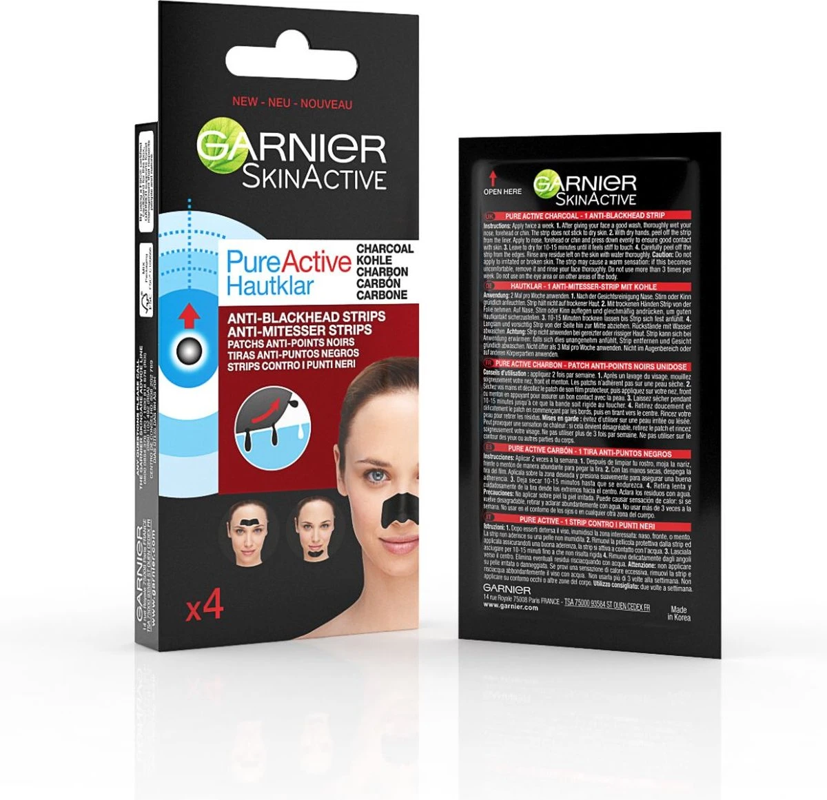 Garnier SkinActive Neus Strips Charcoal - 4 Stuks 7 Garnier SkinActive Neus Strips Charcoal - 4 Stuks - Afbeelding 7