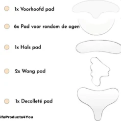 Merkloos LifeProducts4You Anti Rimpel Beauty Pads 11-delige Set - Eye Pads - Huidverzorging - Anti Aging - Tegen Rimpels En Lijntjes – Gezicht, Decolleté En Hals - Herbruikbaar - Neutraal - Hypoallergeen -Zacht Huid Verkoop 1200x1163