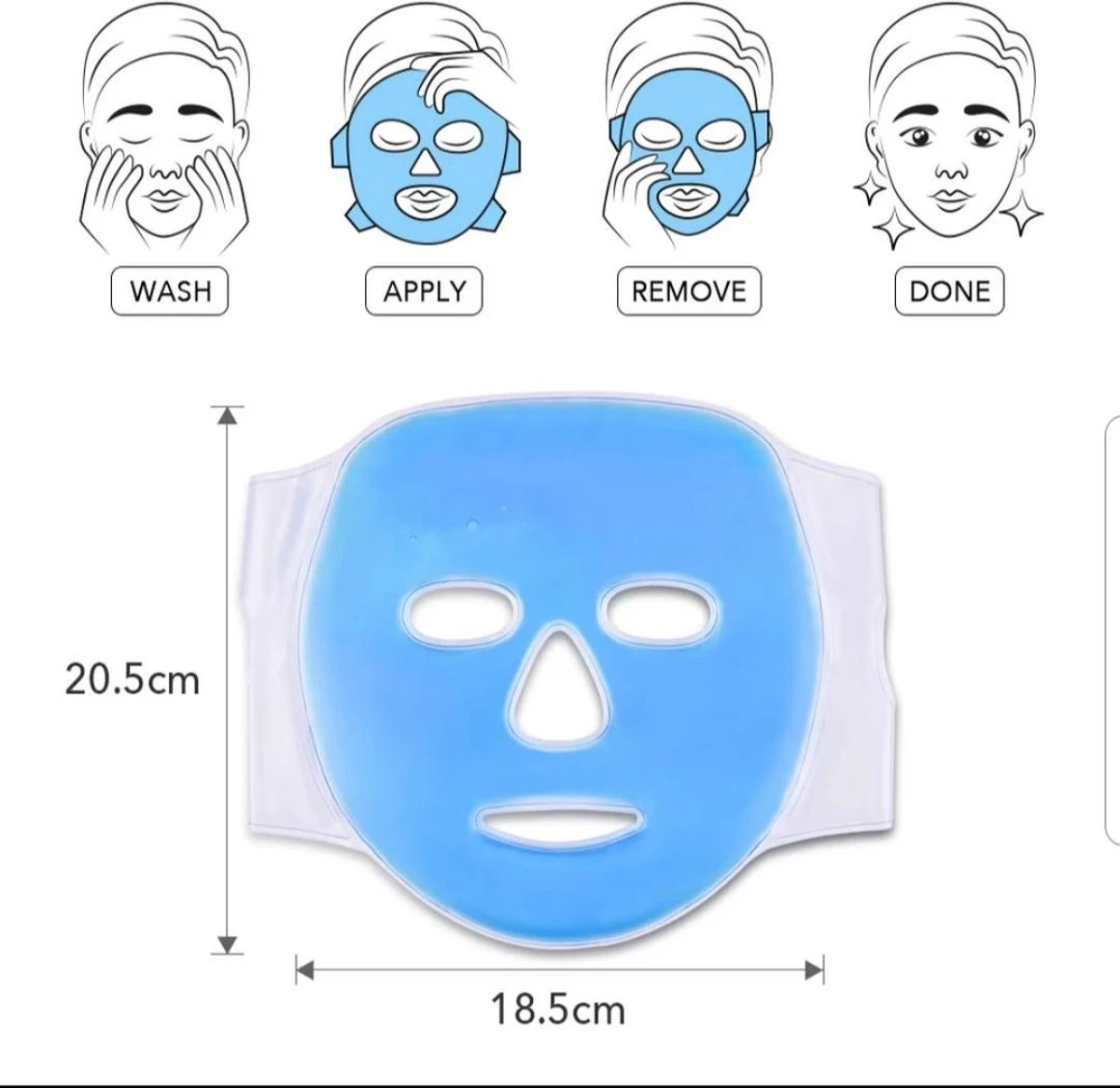 Medilon Gezichtsmasker – Herbruikbaar Masker Voor Koud Of Warm Gebruik – Verkoelend Gelmasker – Gelmasker Voor Ogen – Gelmasker Gezicht – Gel Oogmasker – Hoofdpijn – Ontstekingen – Acne – Vermoeidheid – Anti Wallen 5 Medilon Gezichtsmasker – Herbruikbaar Masker Voor Koud Of Warm Gebruik – Verkoelend Gelmasker – Gelmasker Voor Ogen – Gelmasker Gezicht – Gel Oogmasker – Hoofdpijn – Ontstekingen – Acne – Vermoeidheid – Anti Wallen - Afbeelding 5