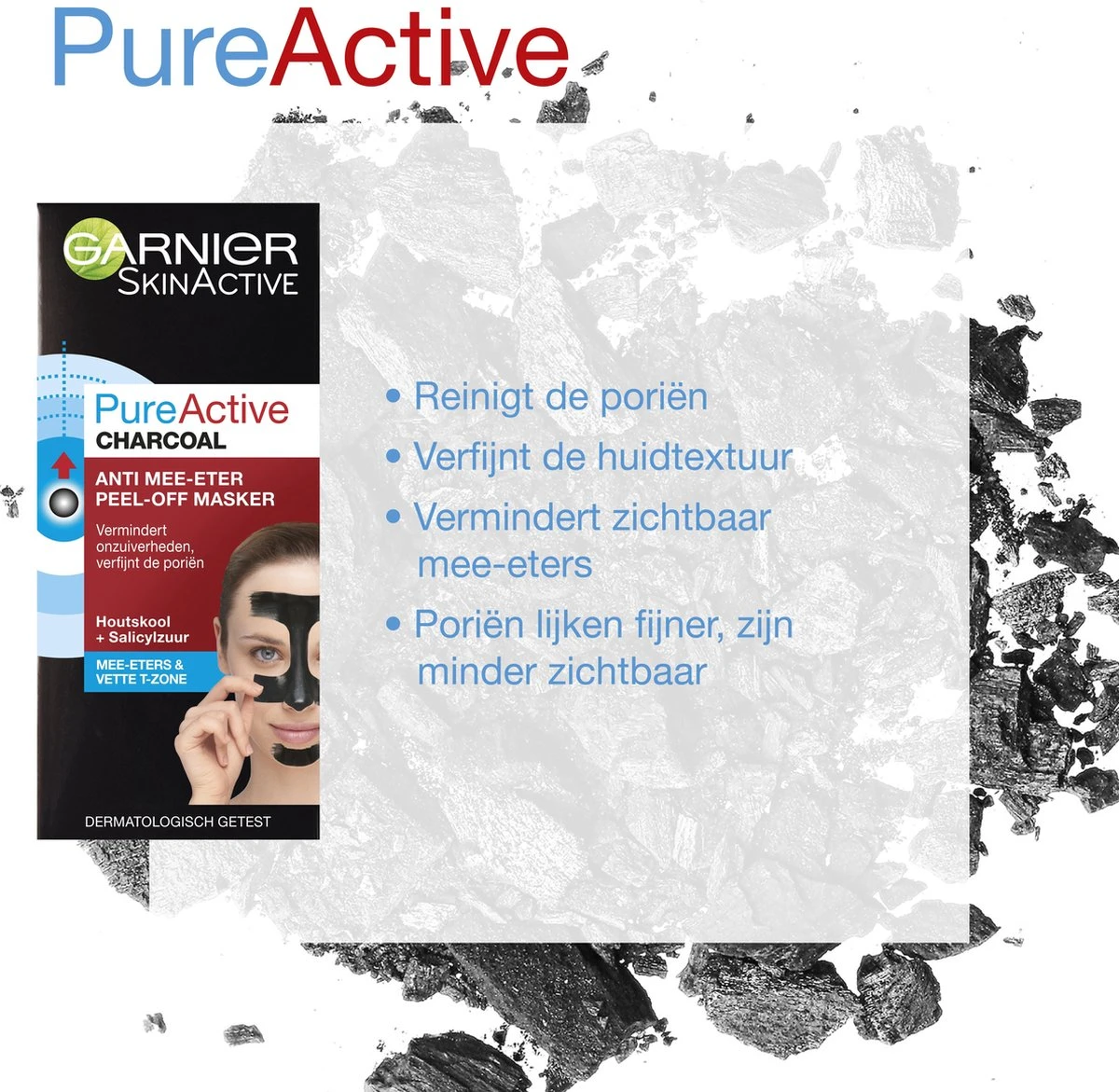 Garnier Skinactive Peel Off Charcoal Gezichtsmasker - Anti Mee-eters - 50 Ml 6 Garnier Skinactive Peel Off Charcoal Gezichtsmasker - Anti Mee-eters - 50 Ml - Afbeelding 6