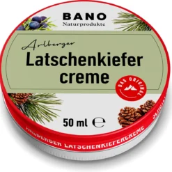 Bano Latschenkiefer | Originele Latschenkiefer Zalf | Bruiningsolie | Mountain Pine | Latschenkiefer Salbe | Skilerarenvet |Tiroler Latschenkiefer | Arlberger Latschenkiefer | 50 Ml | Creme