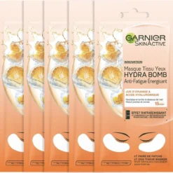 Garnier SkinActive Tissue Oogmasker - 5 Stuks - Sinaasappelsap En Hyaluronzuur - Voordeelverpakking 16 Garnier SkinActive Tissue Oogmasker - 5 Stuks - Sinaasappelsap En Hyaluronzuur - Voordeelverpakking -Zacht Huid Verkoop 1200x1184