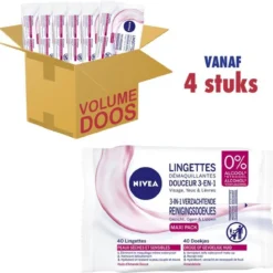 Nivea 3 In 1 Verzachtende Reinigingsdoekjes - Droge En Gevoelige Huid - Zonder Alcohol - 4 X 40 Stuks 7 Nivea 3 In 1 Verzachtende Reinigingsdoekjes - Droge En Gevoelige Huid - Zonder Alcohol - 4 X 40 Stuks -Zacht Huid Verkoop 1200x1184 5