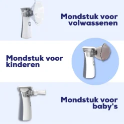Aerosoltoestel Met 3 Mondstukken - Nebulizer Inhalator - Aerosoltoestel Kinderen, Volwassenen En Baby's - Vernevelaar Inhalator - Gezichtsstomer - Helpt Tegen Luchtwegaandoeningen -Zacht Huid Verkoop 1200x1190 3