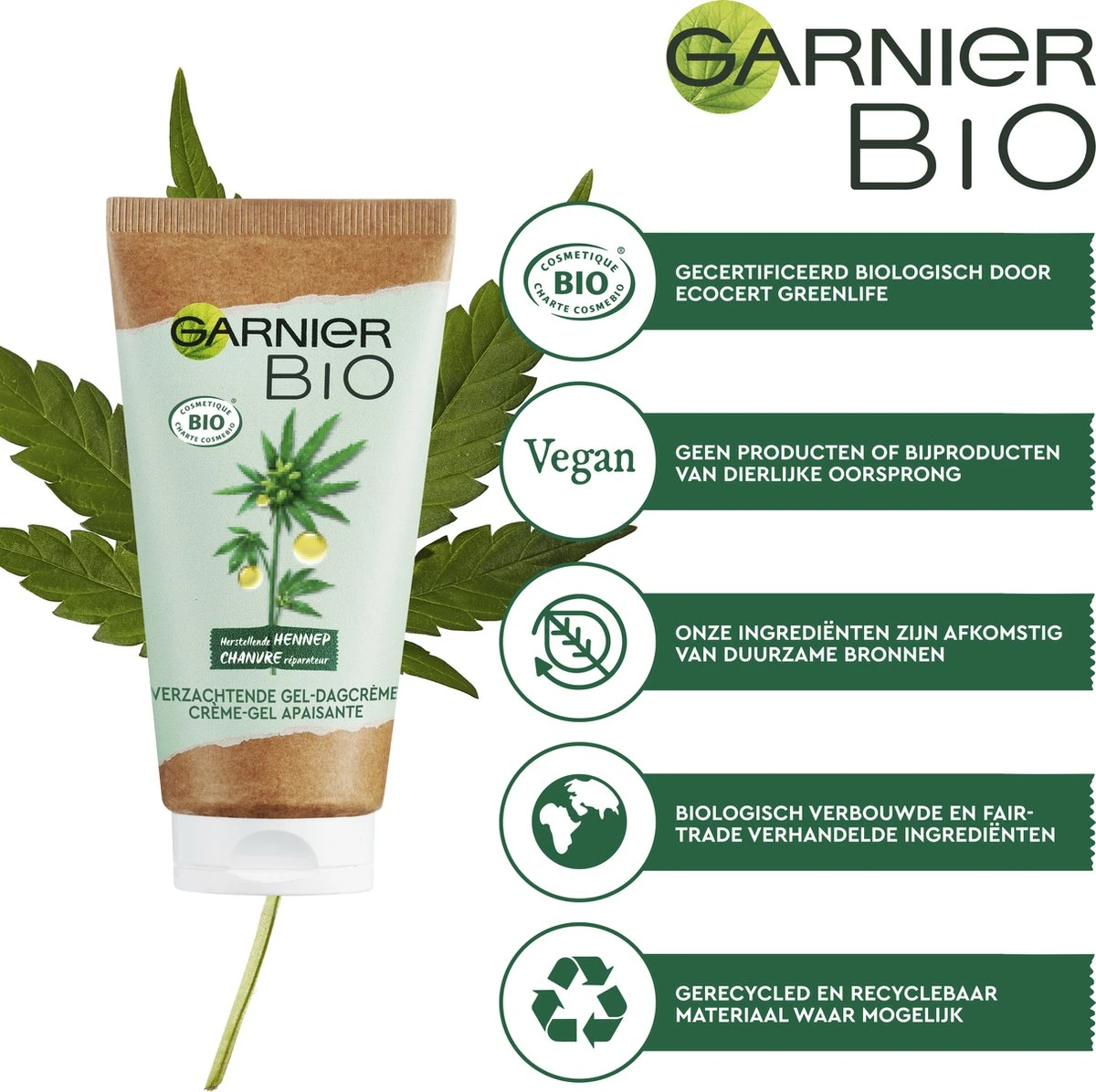 Garnier Bio Verzachtende Hennep Gel Dagcrème - 50 Ml 13 Garnier Bio Verzachtende Hennep Gel Dagcrème - 50 Ml - Afbeelding 13