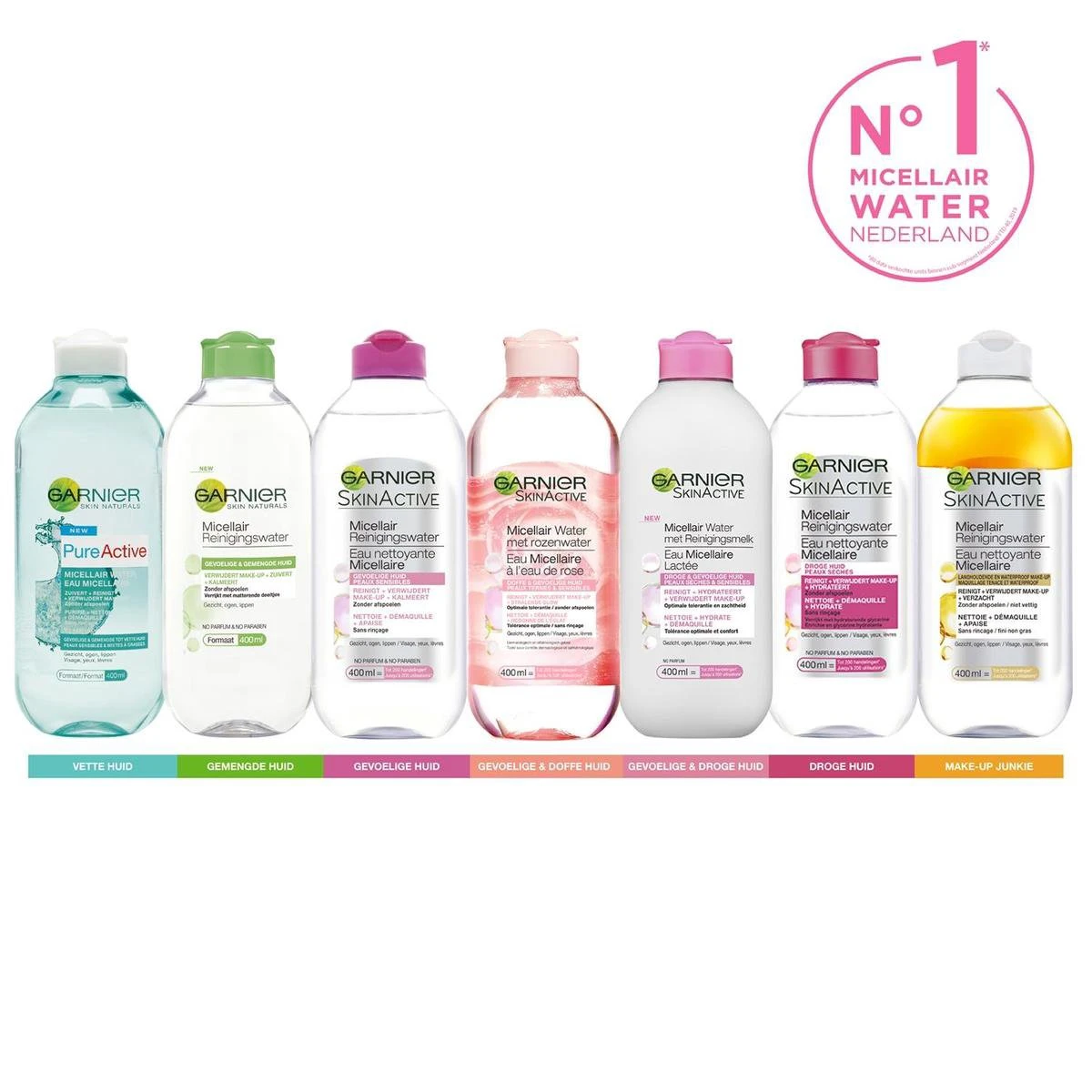 Garnier SkinActive Micellair Reinigingswater - 3 X 400 Ml - Voordeelverpakking 5 Garnier SkinActive Micellair Reinigingswater - 3 X 400 Ml - Voordeelverpakking - Afbeelding 5