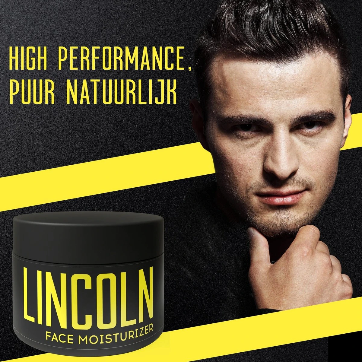 LINCOLN Dagcrème - Gezichtscrème Mannen | Anti Aging Crème Met Natuurlijk Hyaluronzuur, Moisturizer, Anti Rimpel Creme - 100ml 2 LINCOLN Dagcrème - Gezichtscrème Mannen | Anti Aging Crème Met Natuurlijk Hyaluronzuur, Moisturizer, Anti Rimpel Creme - 100ml - Afbeelding 2