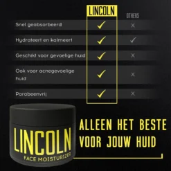 LINCOLN Dagcrème - Gezichtscrème Mannen | Anti Aging Crème Met Natuurlijk Hyaluronzuur, Moisturizer, Anti Rimpel Creme - 100ml 10 LINCOLN Dagcrème - Gezichtscrème Mannen | Anti Aging Crème Met Natuurlijk Hyaluronzuur, Moisturizer, Anti Rimpel Creme - 100ml -Zacht Huid Verkoop 1200x1200 20