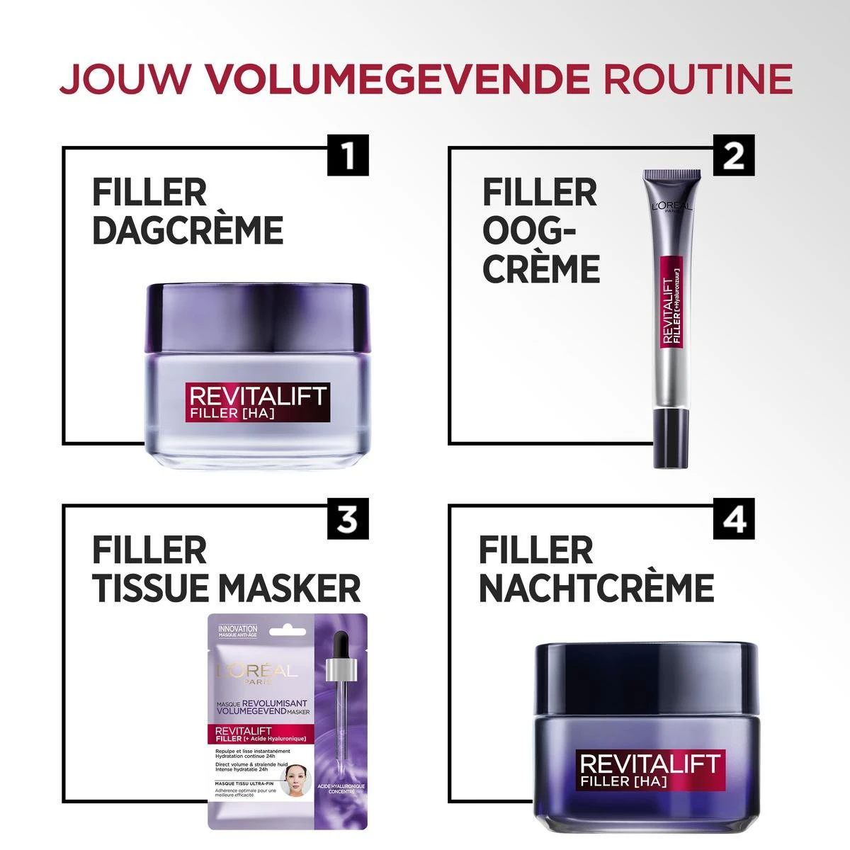 L’Oréal Paris - Revitalift Filler Hyaluronzuur Tissue Gezichtsmasker - 5 Stuks - Voordeelverpakking 6 L’Oréal Paris - Revitalift Filler Hyaluronzuur Tissue Gezichtsmasker - 5 Stuks - Voordeelverpakking - Afbeelding 6
