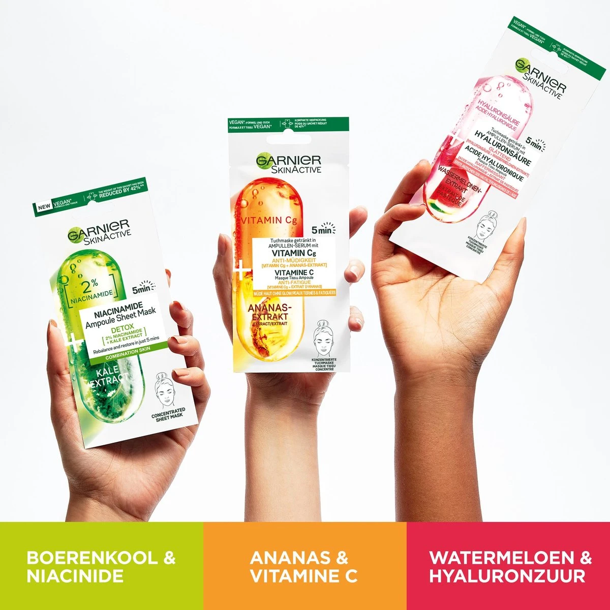 Garnier SkinActive Ampul Sheet Mask Met Boerenkool & Niacinamide - 5 Stuks 5 Garnier SkinActive Ampul Sheet Mask Met Boerenkool & Niacinamide - 5 Stuks - Afbeelding 5