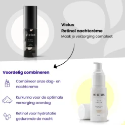 Vicius® - Nachtcrème Voor Vrouwen - Retinol - Anti Rimpel Crème - Hydraterende Gezichtscrème - 50ml -Zacht Huid Verkoop 1200x1200 265