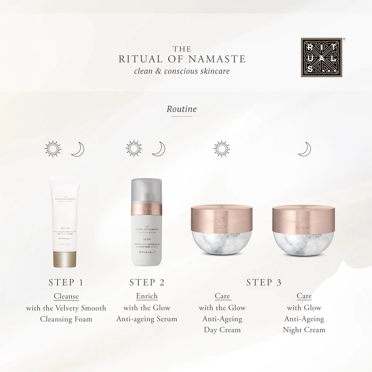 RITUALS The Ritual Of Namaste Glow Anti-Ageing Night Cream Refill - 50 Ml 8 RITUALS The Ritual Of Namaste Glow Anti-Ageing Night Cream Refill - 50 Ml - Afbeelding 8