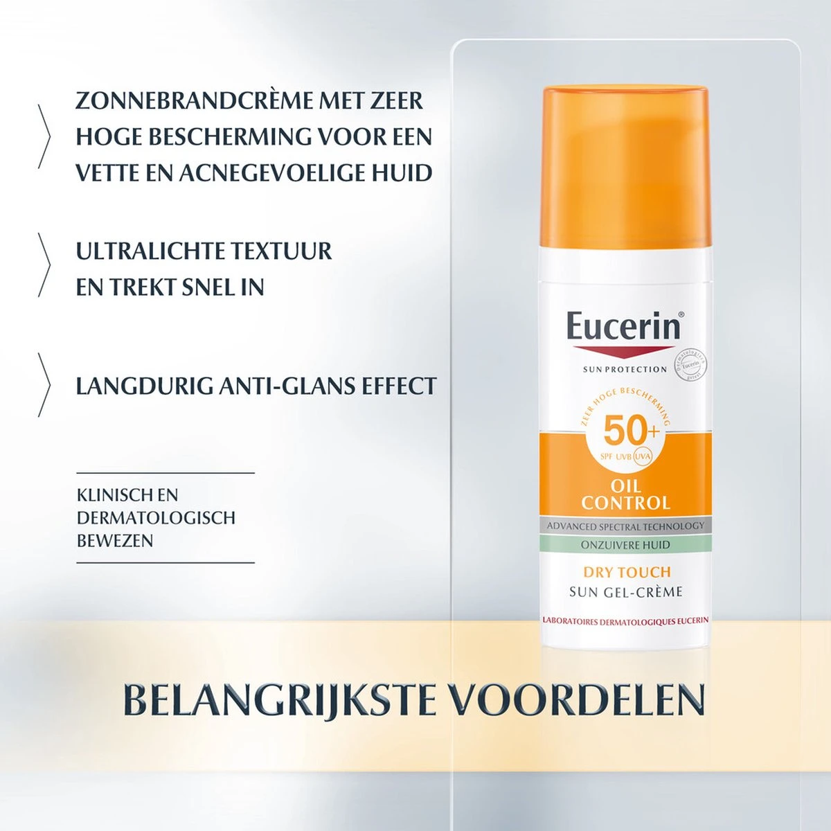 Eucerin Sun Oil Control Gel-Crème SPF 50+ - Zonnebrand - 50 Ml 3 Eucerin Sun Oil Control Gel-Crème SPF 50+ - Zonnebrand - 50 Ml - Afbeelding 3