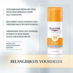 Eucerin Sun Pigment Control Fluid SPF 50+ - Zonnebrand - 50 Ml -Zacht Huid Verkoop 1200x1200 370
