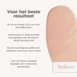 Helioux® Velvet Self Tanning Mitt - Self Tan Glove - Zelfbruiner Applicatie Handschoen - Lichaam En Gezicht -Zacht Huid Verkoop 1200x1200 385