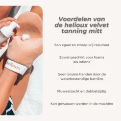 Helioux® Velvet Self Tanning Mitt - Self Tan Glove - Zelfbruiner Applicatie Handschoen - Lichaam En Gezicht -Zacht Huid Verkoop 1200x1200 386